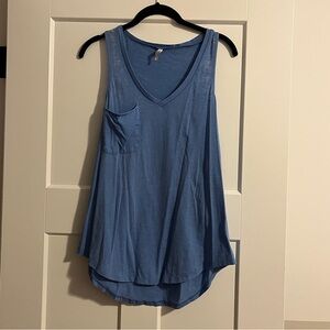 Z Supply Blue V-Neck Tank Top